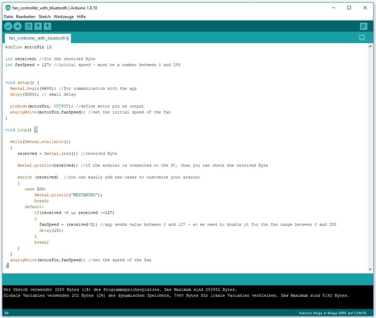 Android Bluetooth classic App for Arduino fan controller ᐅ Full source code