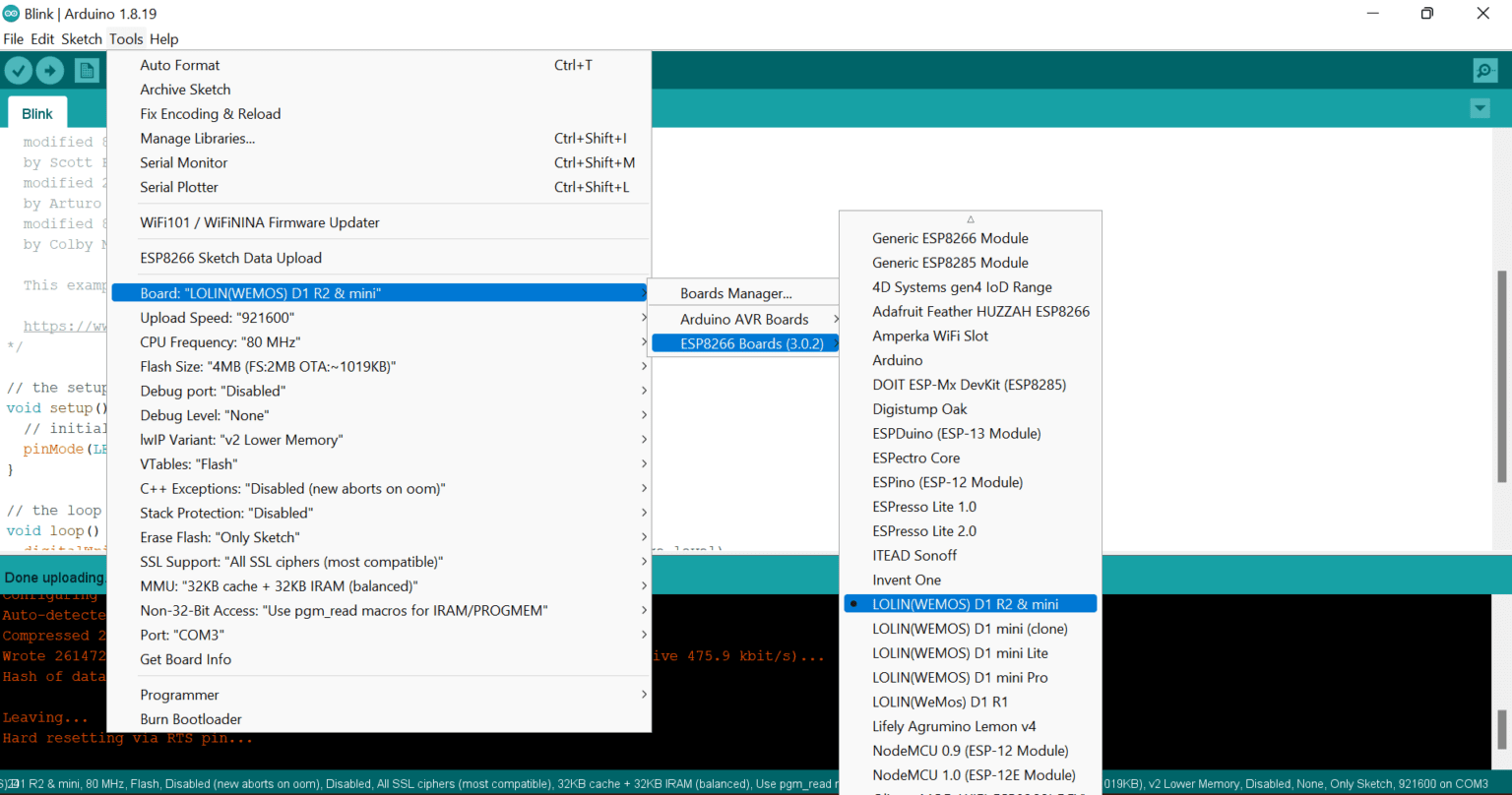 WeMos D1 R2 Setup for Arduino IDE + use as web server 2025!
