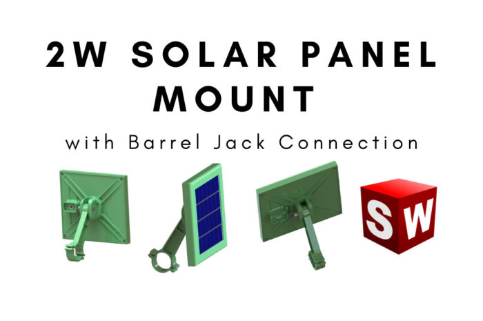 DIY solar panel mount for 2W panels